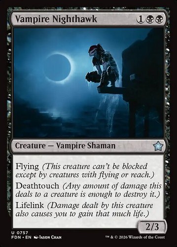 Mtg vampire nighthawk - vampire, fdn