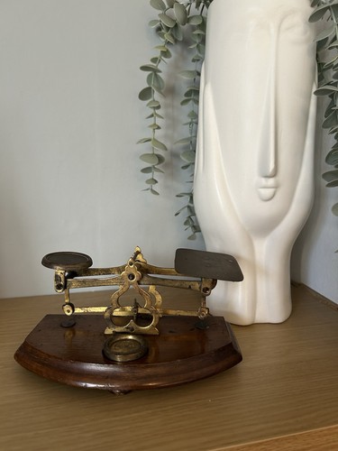 Antique brass postal - antique, scales