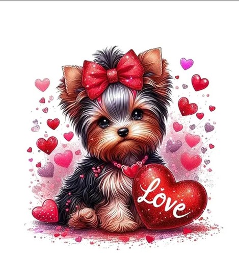 Cute puppy love large diy - diy, iron