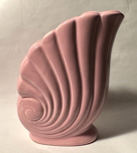 Nautilus shell pottery vase - pottery,