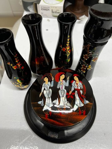 Vintage asian black lacquer - asian,