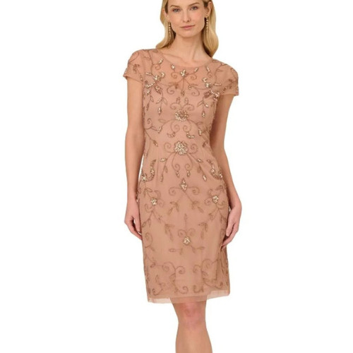 Adrianna papell rose gold nude - gold,