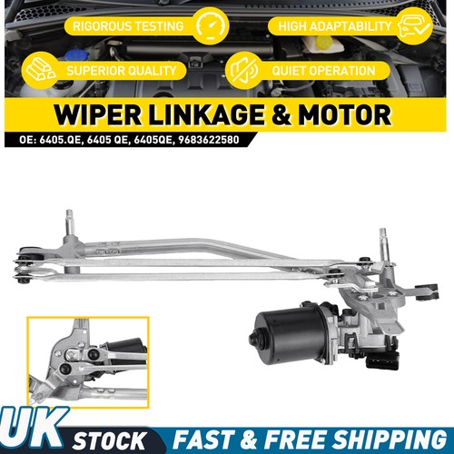 Front wiper motor linkage - front, for