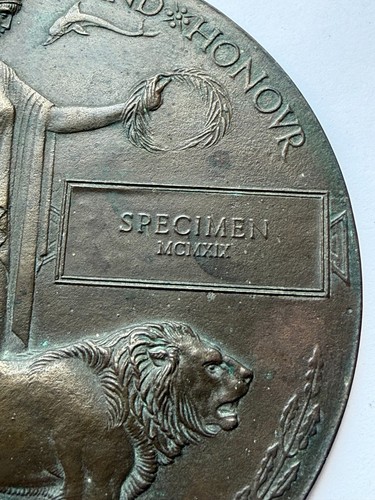 Ww1 memorial death plaque - ww1,