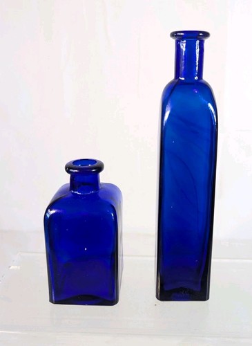 Pair vintage cobalt blue - of,