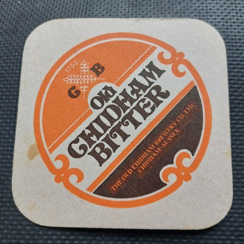 Old chidham brewery beer mat - beer,