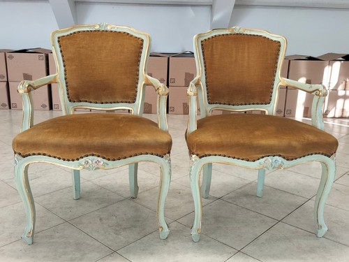 Pair armchairs louis xvi - pair,