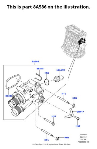 Land rover thermostat housing - thermostat,