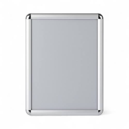 Silver snap frame 25mm round - silver,