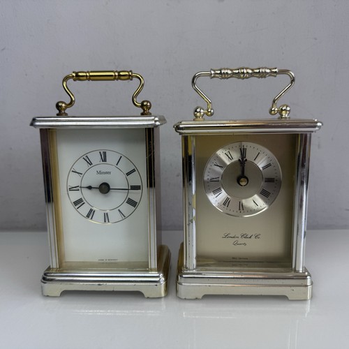Minster brass carriage clock - brass,
