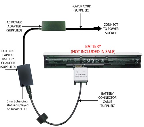 External laptop battery - external,