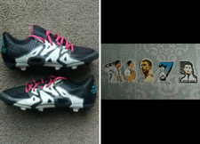 Size 4 Adidas X Football Boots & Cristiano Ronaldo Stickers.