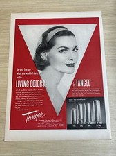 Tangee Living Colors Lipstick 1955 Vintage Print Ad Life Magazine