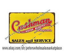 cushman Scooter metal tin sign