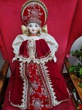 vintage russian zsarina porcelain collectors doll 24in tall