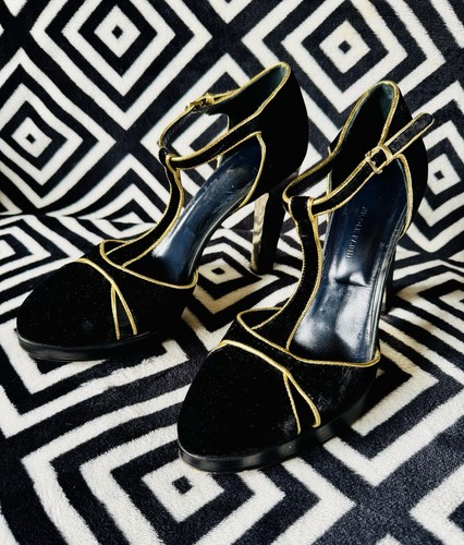 Nicole farhi black gold velvet - nicole,