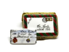 LIMOGES FRANCE BOX - ARTORIA - STAMPED ENVELOPE & LETTER TO SANTA CLAUS - LE 450