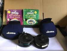 Two Fly Fishing Rods +Two Reels +Two Extra Lines Slipstream Rods Okuma Reels  