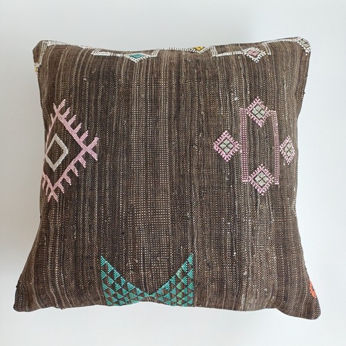 Moroccan cactus silk cushion - silk,