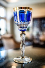 Moser Bohemian Cabochon Cobalt