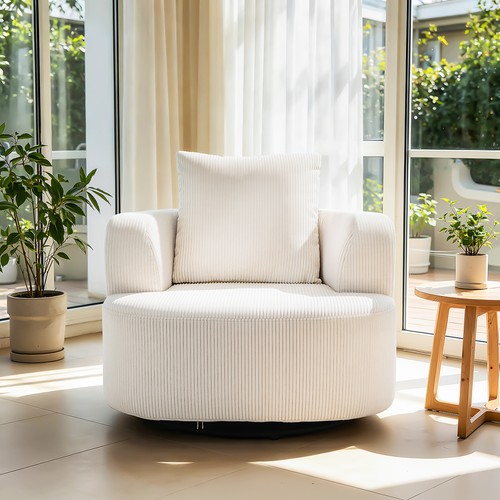 Cream corduroy swivel - corduroy,