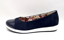 Hotter Angel Navy Suede Shoes