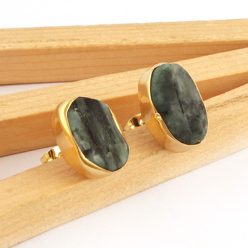 Raw gemstone stud - raw,