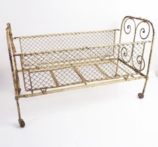 Old Doll Bed Metal Shabby