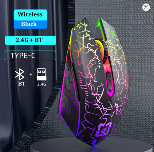 Wireless gaming mouse rgb - wireless,