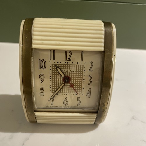 Art deco westclox brass cream - art,