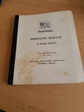 Rolls Royce Diesel Division Workshop Servicing Manual  D Range Engines 1975