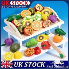 NEW Wooden Cutting Fruits Play