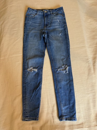 Blue skinny ripped jeans size - skinny,