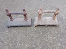 antique cast iron fire dogs