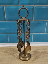 Vintage Brass Cutlery Set With