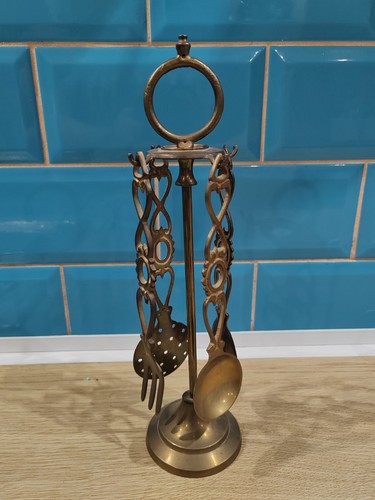 Vintage brass cutlery set with - brass,