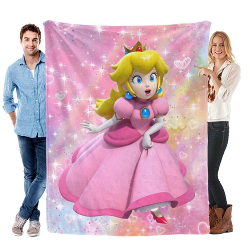 Peach pricess flannel blanket - peach,