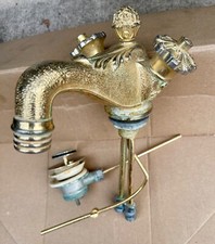 Gold Plated Solid Brass Large Bathroom Mixer Taps - Weighs Over 2kg