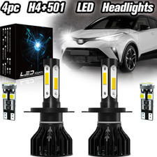 For Seat Ibiza MK5 H4 501 100w White Xenon High/Low/LED Side Headlight Bulbs