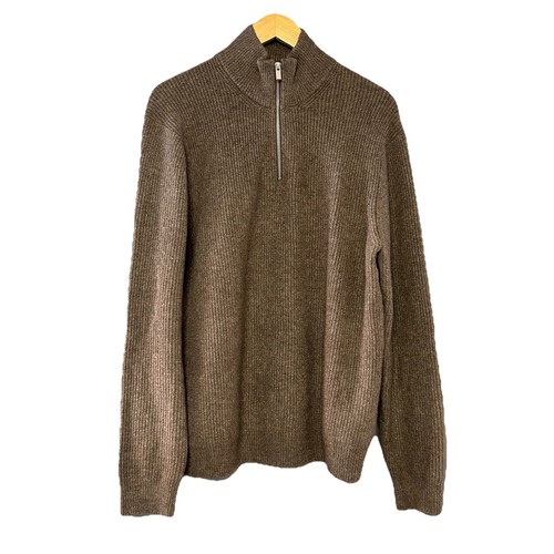 Zip wool blend - 1/4, brown