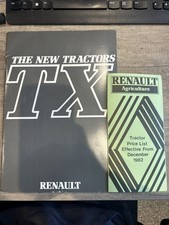 The New Tractors TX Renault A4 Brochure & 1982 Pricelist