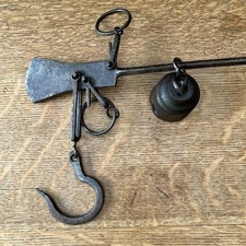 Antique Iron Hanging Beam Balance Scales Rare Victorian Possibly Older Butchers 