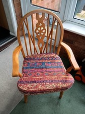 Country Farmhouse, Pine Wheel Back Carver Chair in great condition 
