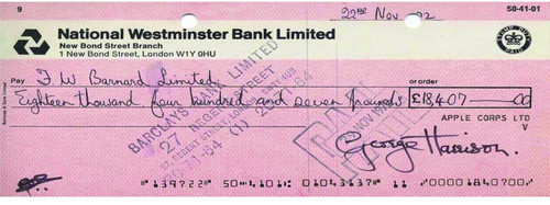 The beatles cancelled check - cancelled,