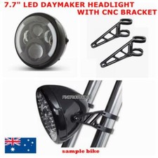 7" Gloss Black LED headlight