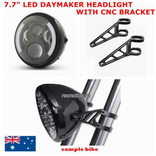Gloss black led headlight - 7",