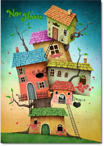 Doodlecards new home card - doodlecards,