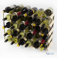 Cranville wine rack storage 30 bottle pine wood and metal wine rack assembled