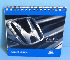 09 2009 Honda Accord Coupe owners manual quick start guide
