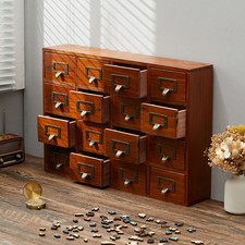 16-Drawer Vintage Wooden